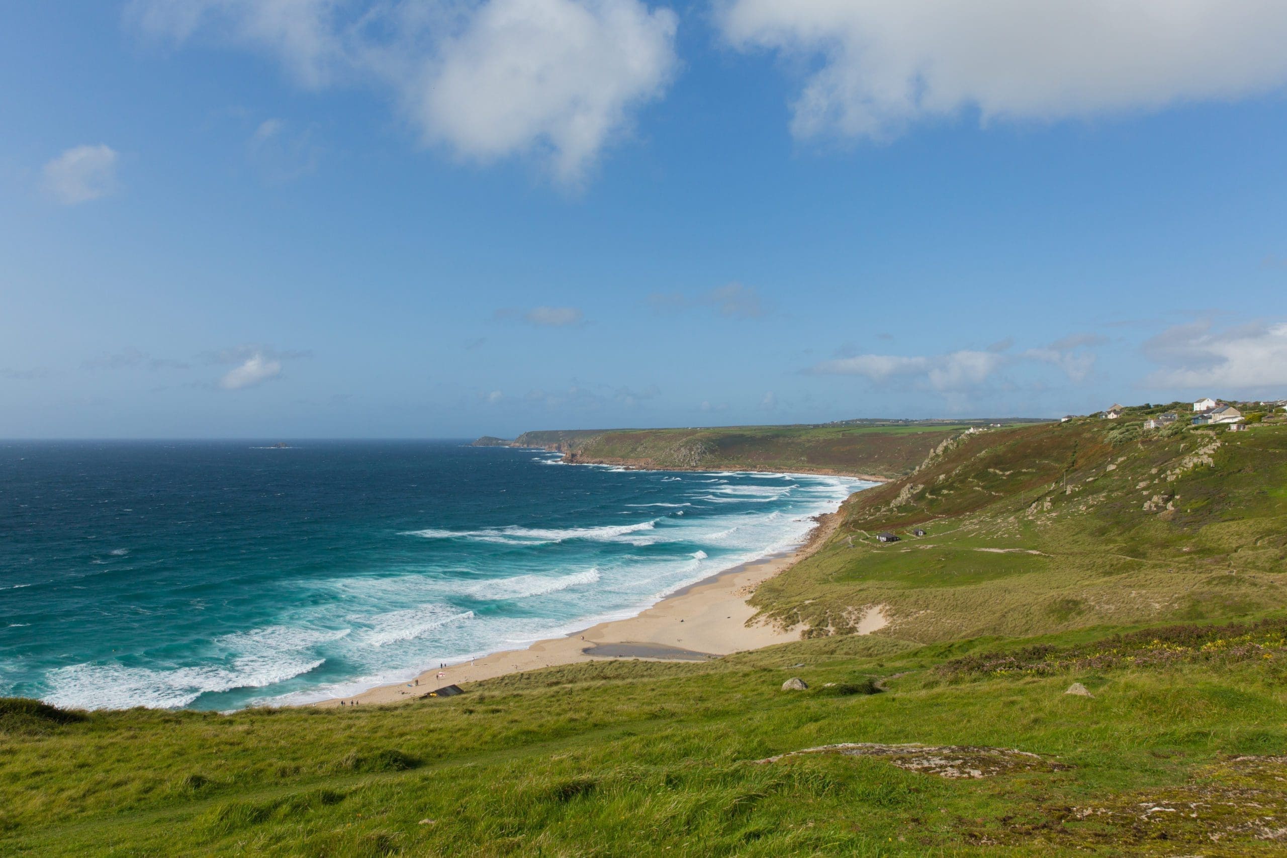 A sunny day at Sennen Beach, UK
