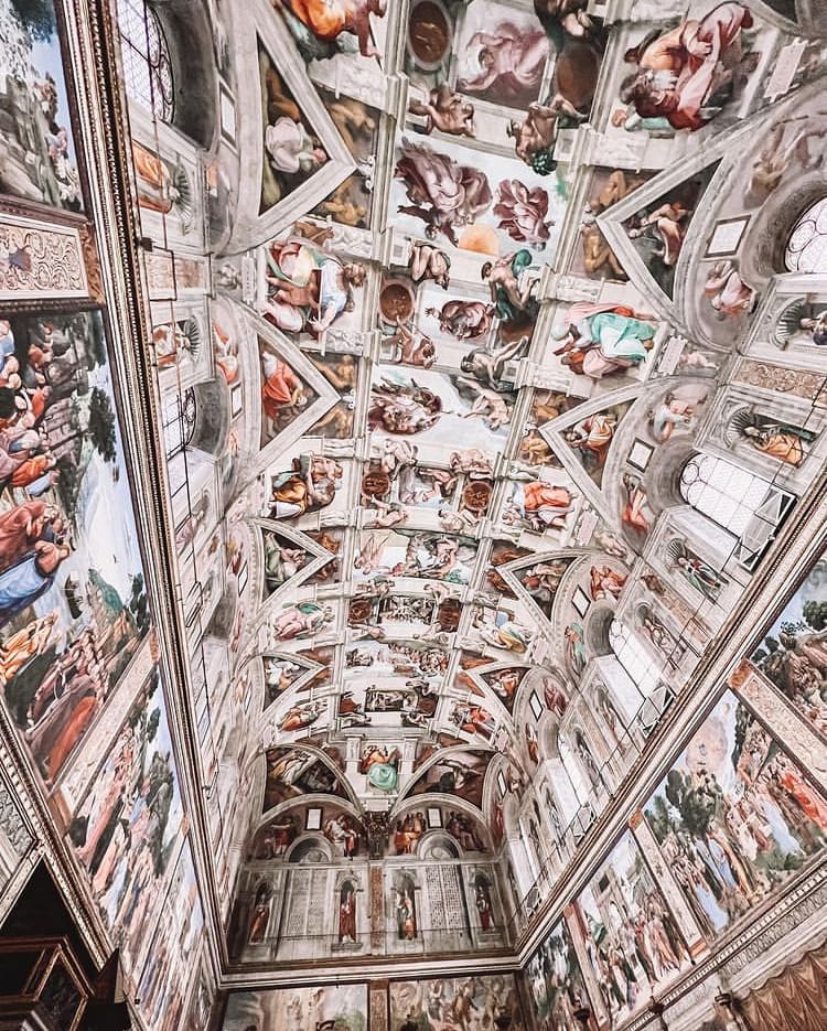 Ceiling artwork in the Sistine Chapel