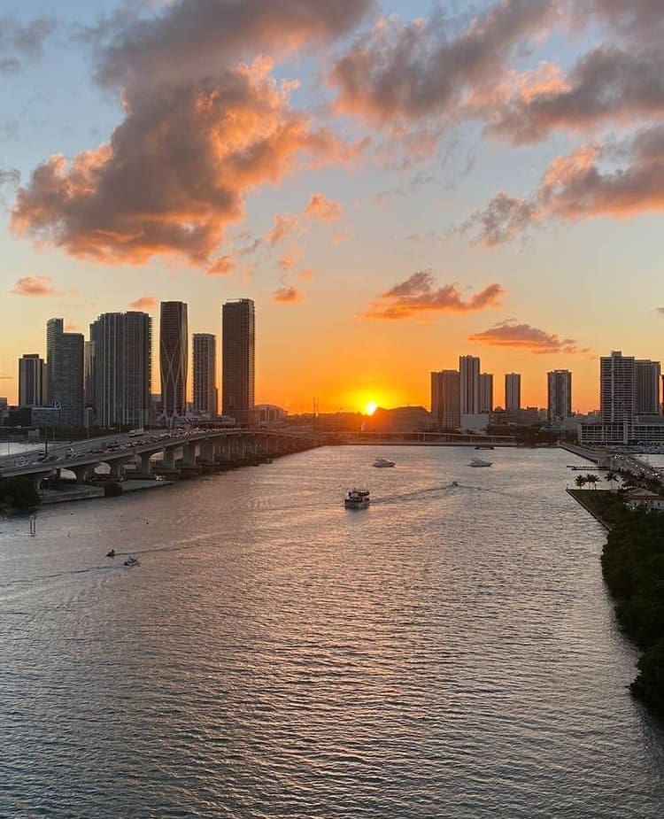 Sunset over Biscayne Bay