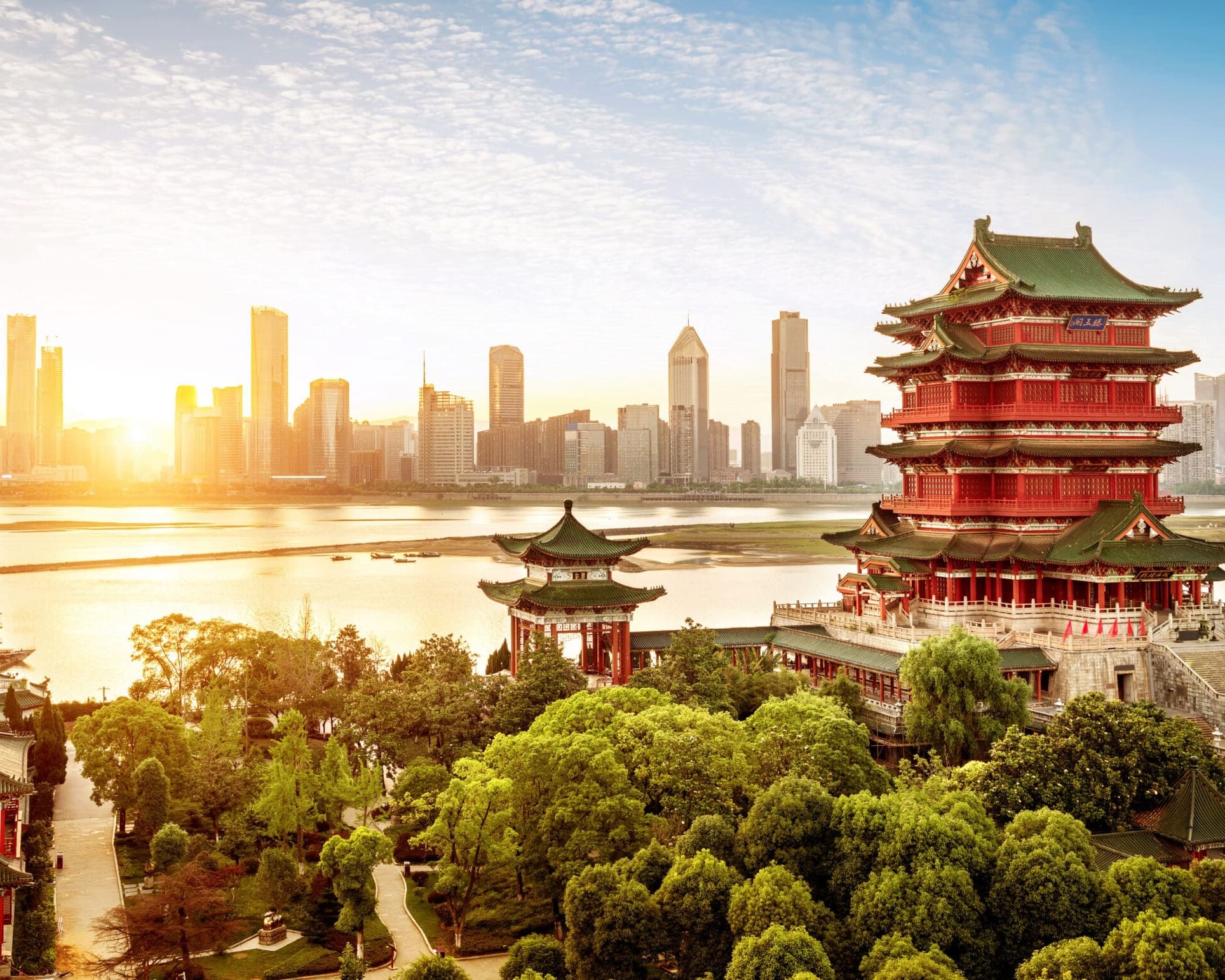 Chinese architecture, made of wood., China