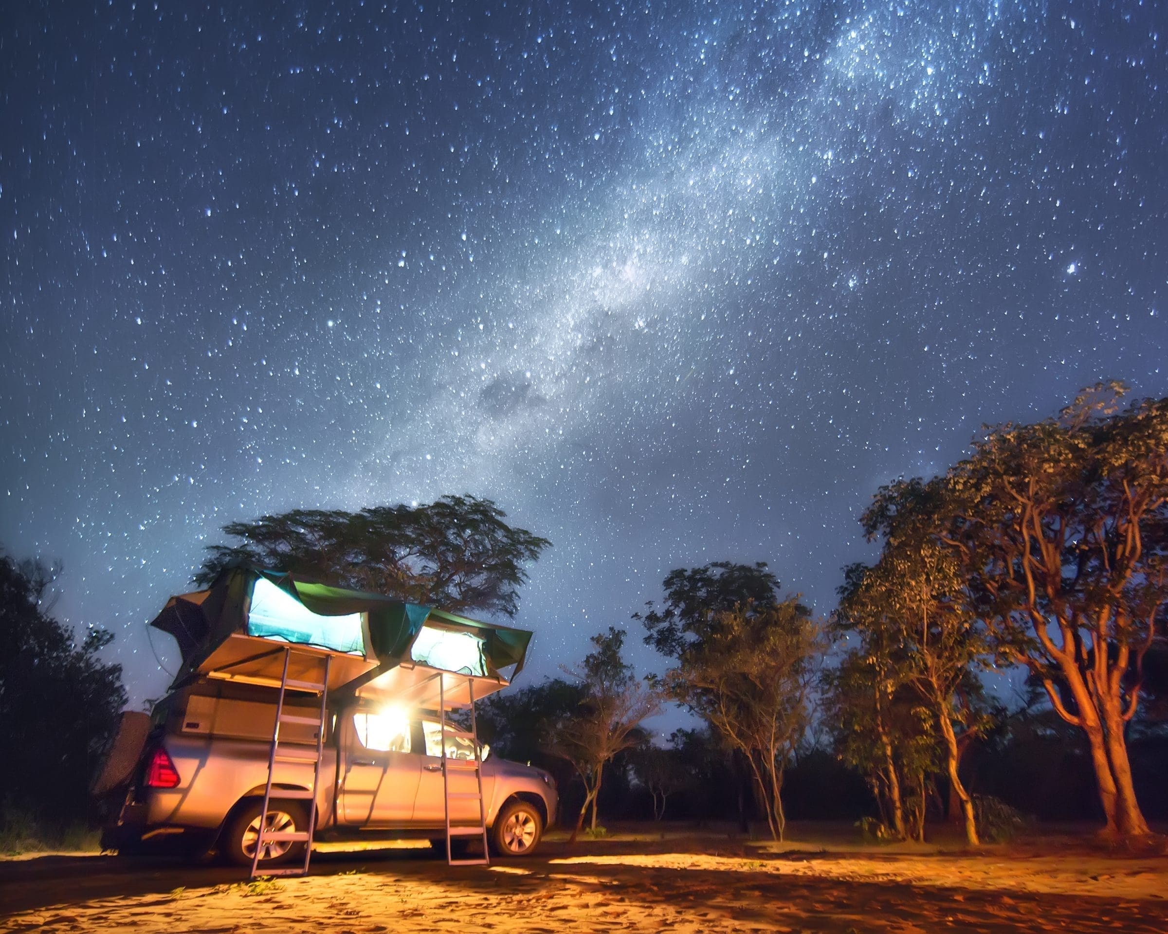 Namibia, camping nearby San People (Bushmen) village