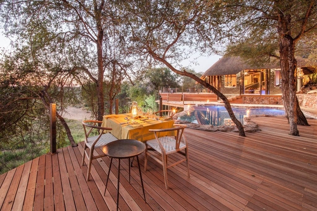 Luxury lodge deck area with pool - 5 Top South African Safari's Outside of Kruger