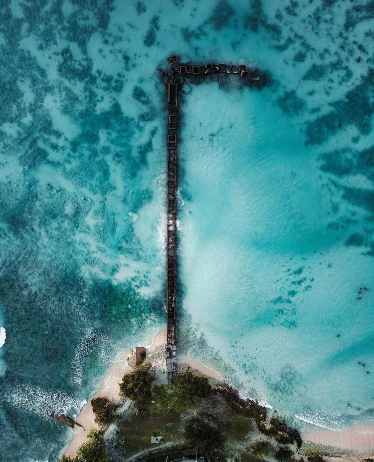 Drone shot of a beach in Barbados - The 15 Best Islands In The Caribbean