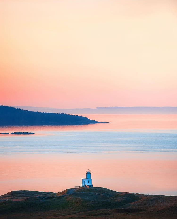 Early morning over the San Juan Islands