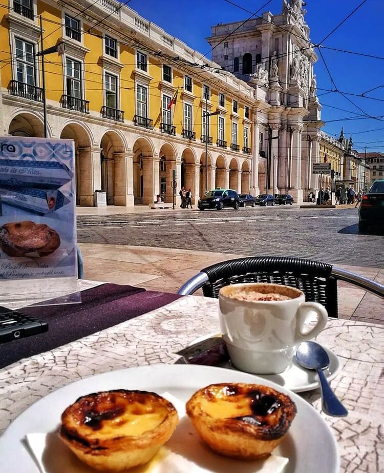 Pasteis de nata and a coffee - a Portuguese delicacy