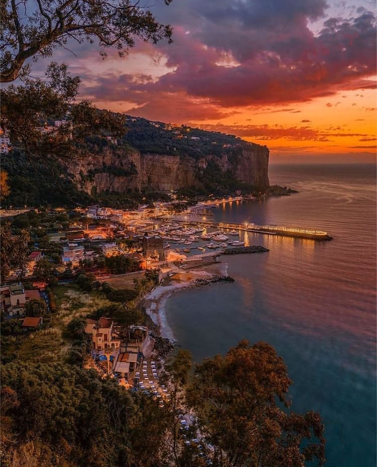 Sunset over the Sorrento Coast, Italy