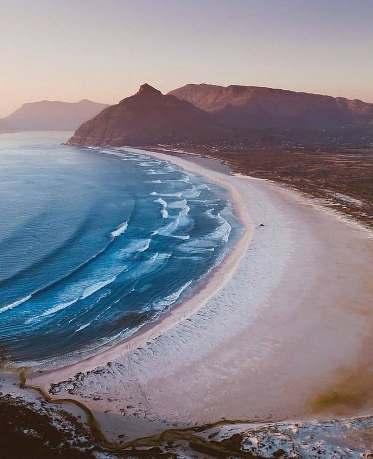 White sand beach between Noordhoek and Kommetjie, South Africa 