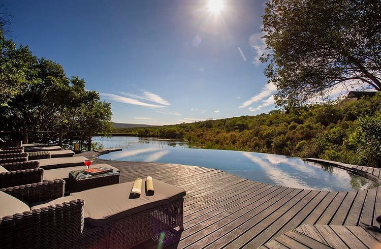 Swimming pool and viewing deck in Lalibela Game Reserve