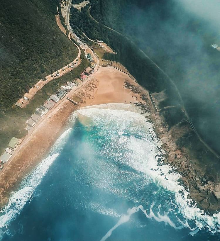 Aerial view over Victoria Bay, George 