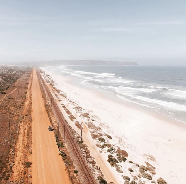The road meets the sea at Eland's Bay, Cape Town