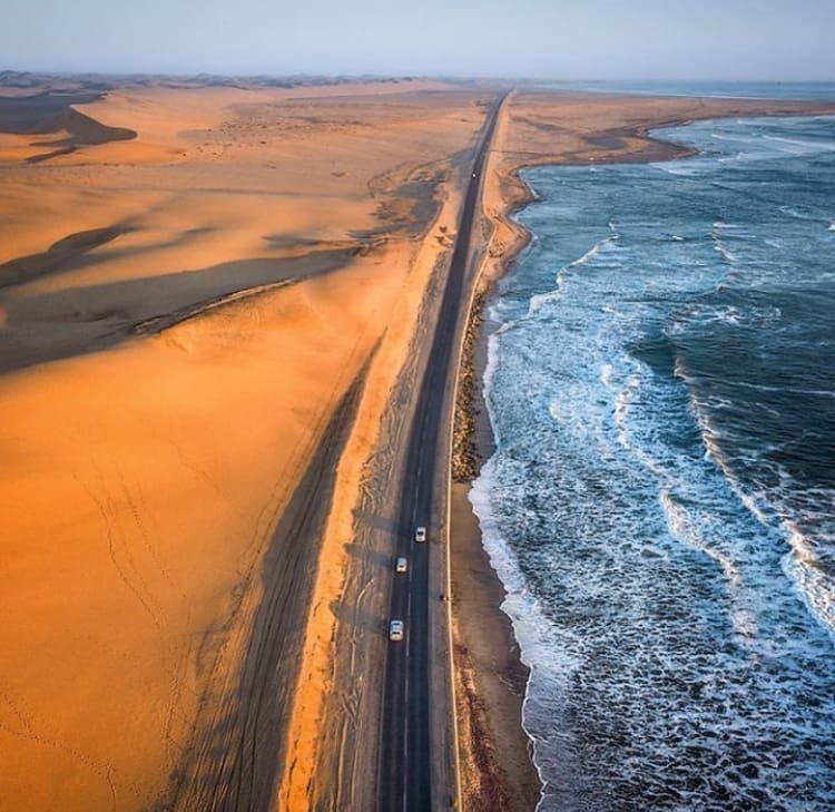 The ocean and desert meet in Walvis Bay - The Best Places to See Wildlife in Namibia