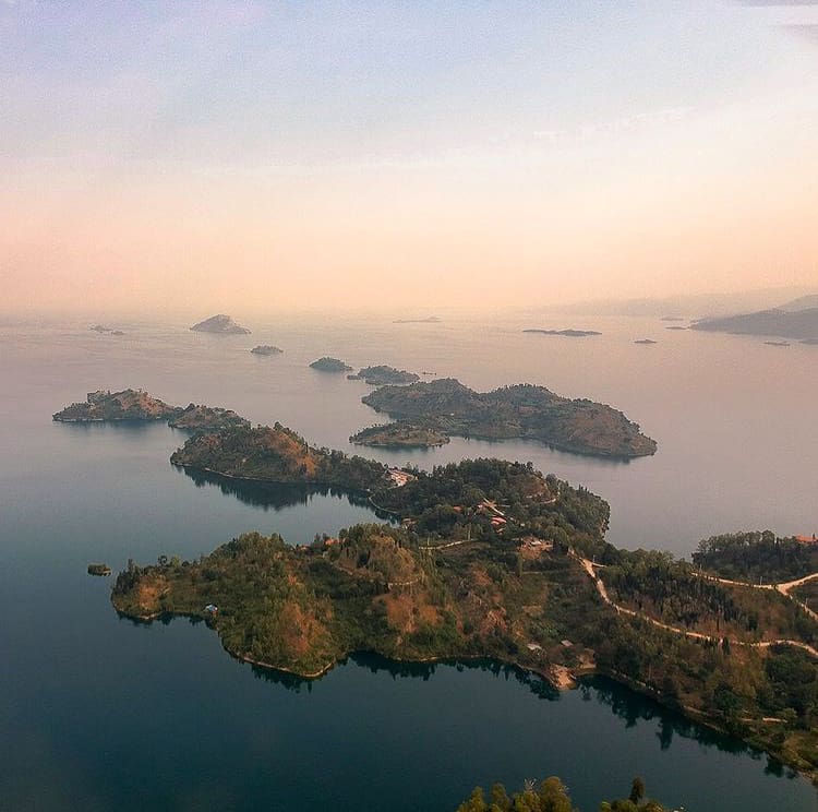 Aerial view over Lake Kivu - The 12 Best Things To Do in Rwanda