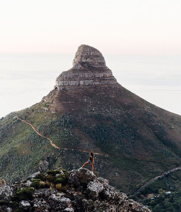 The view of Lion's Head from India Venster Route