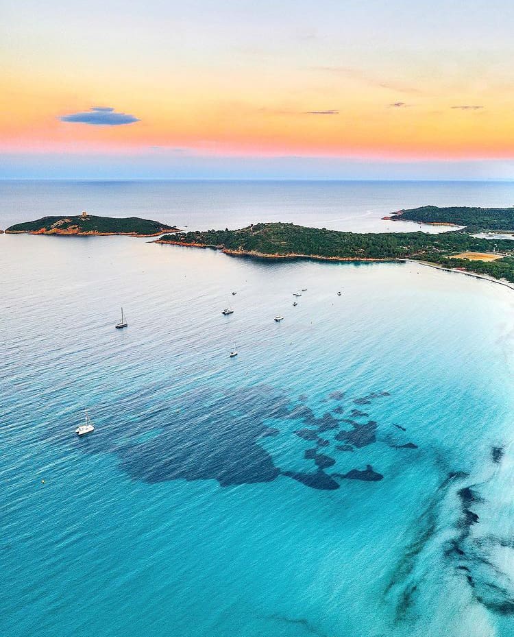 Colourful sunset scenes over the ocean in Corsica - The Best Islands In France
