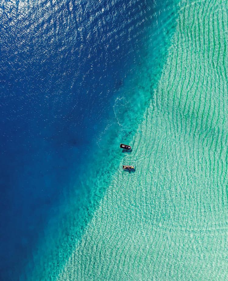 Jetskiing in the ocean in Bora Bora