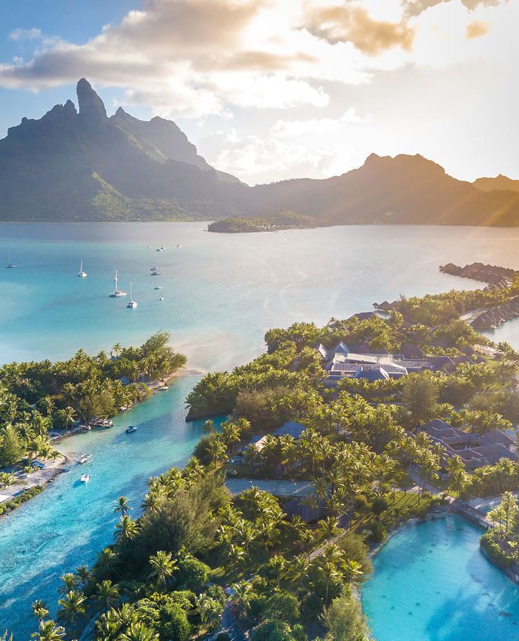 Luxury island resort in Bora Bora