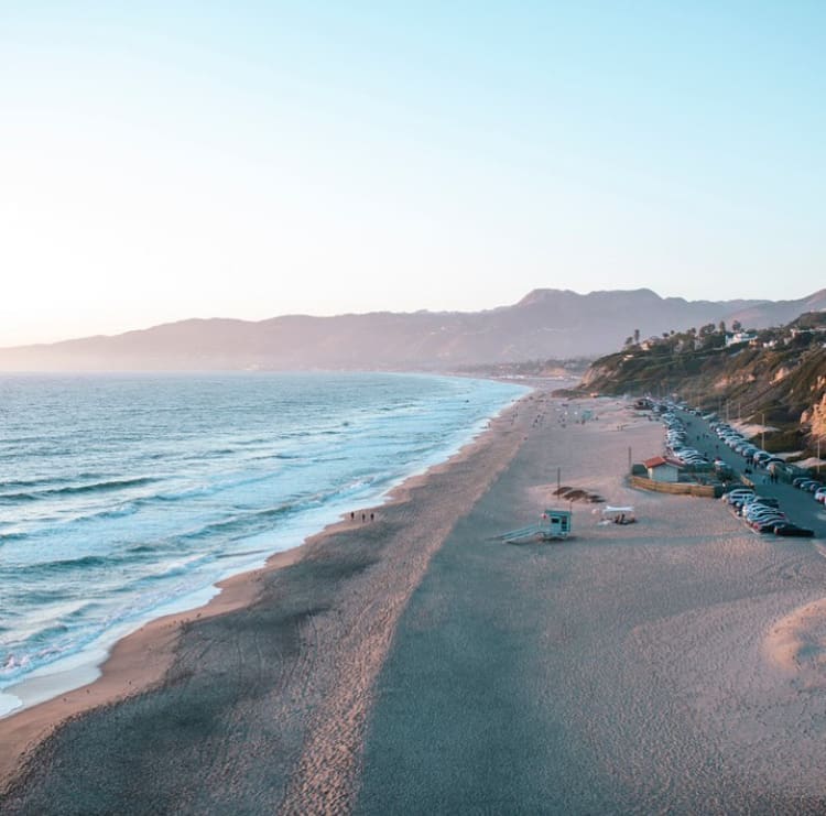 Sunset hues over Point Dume Beach, Malibu