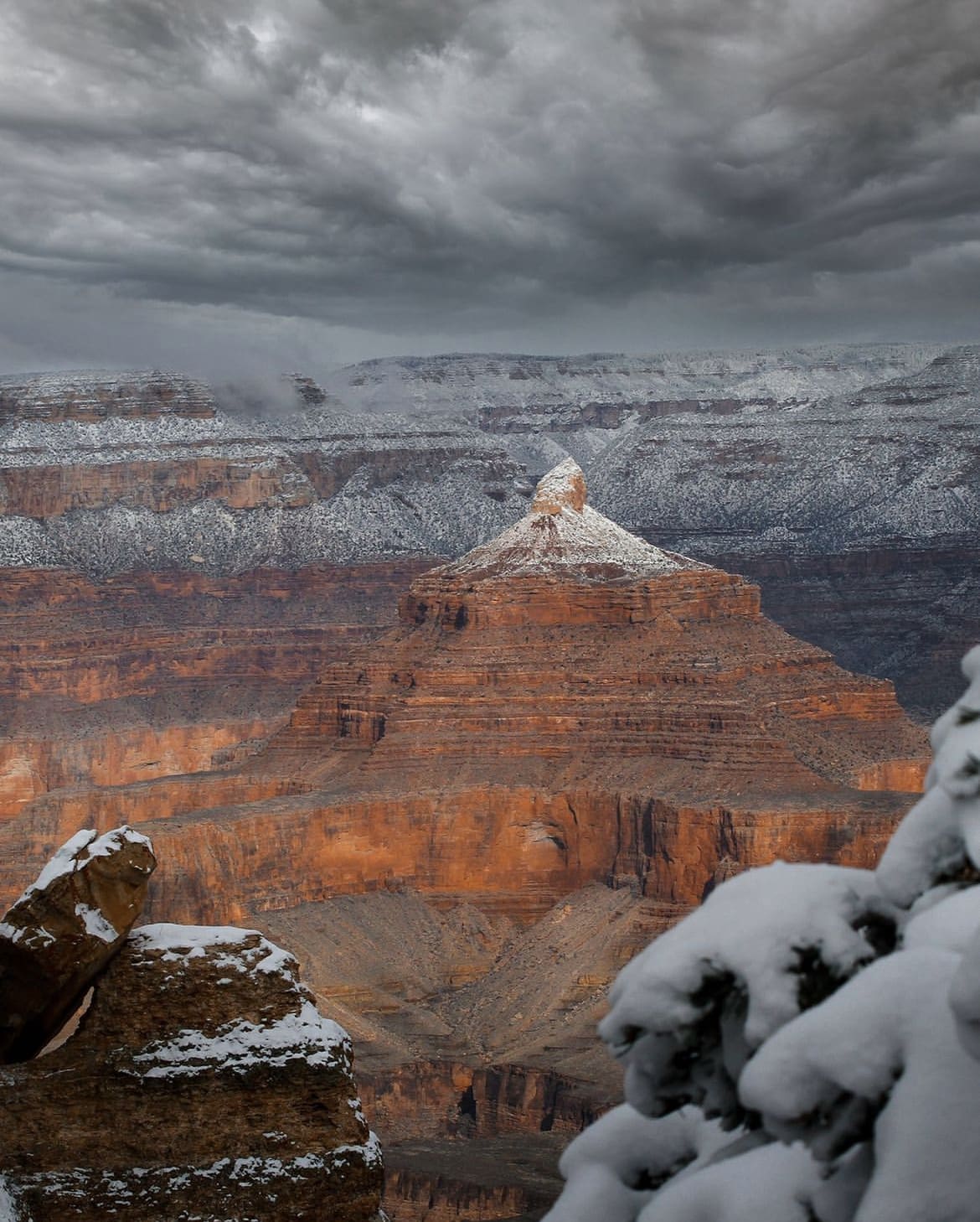 Moody skies over the Grand Canyon