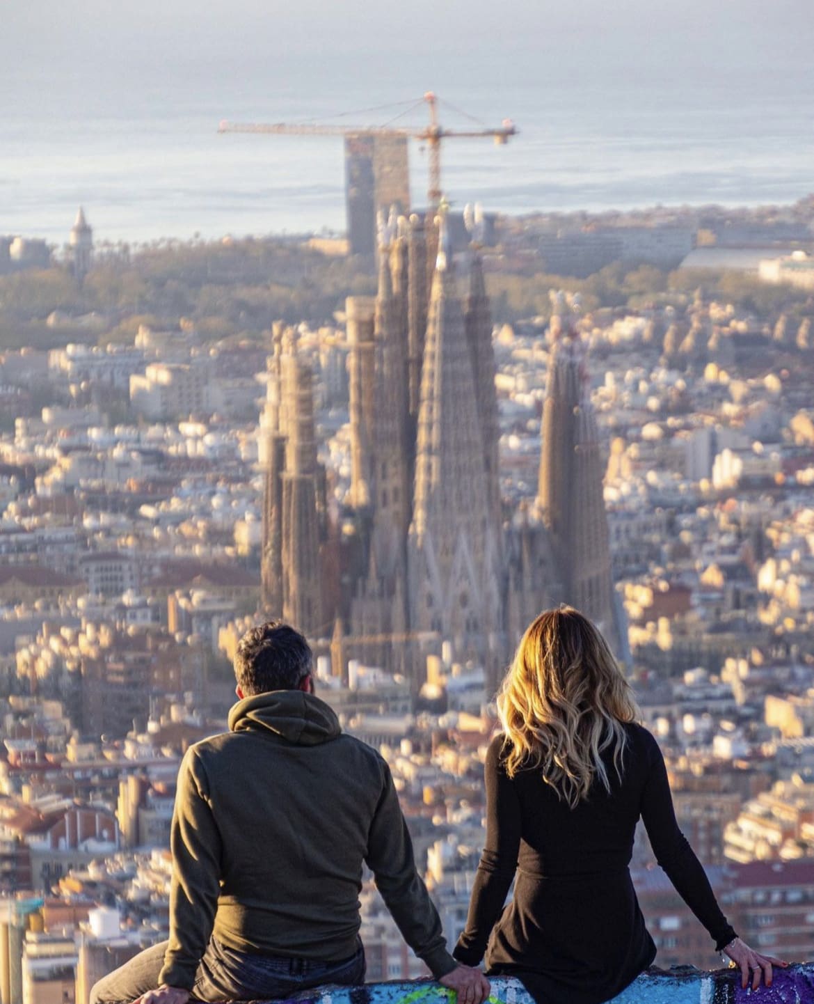 A couple appreciating the Unmatched views over the city