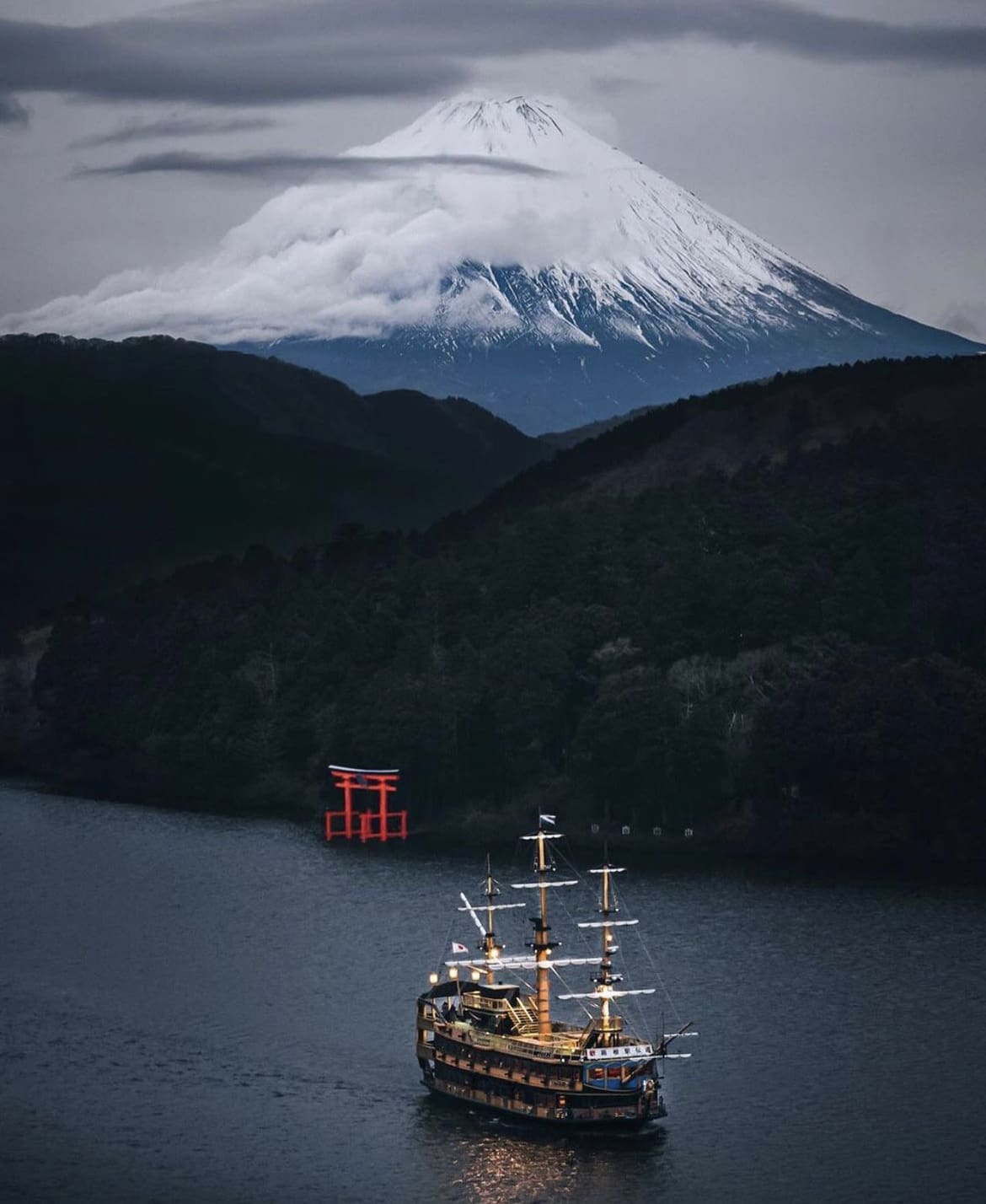 The view of Mount Fuji from Hakone