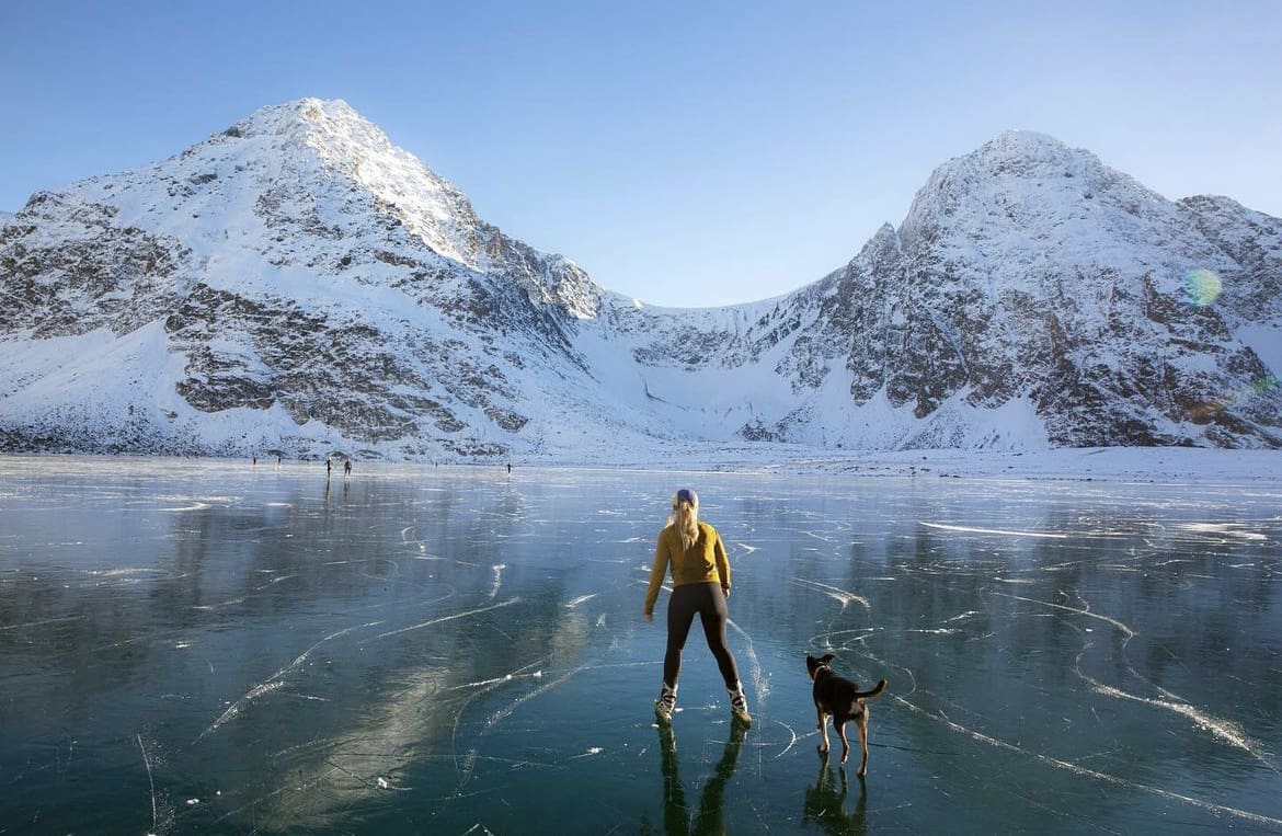 Ice-skating on Rabbit Lake