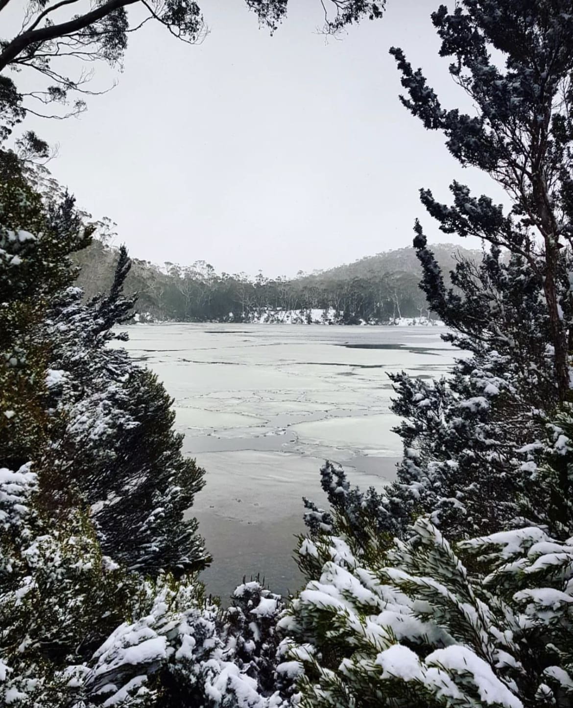 Winter scenes over Lake Dobson