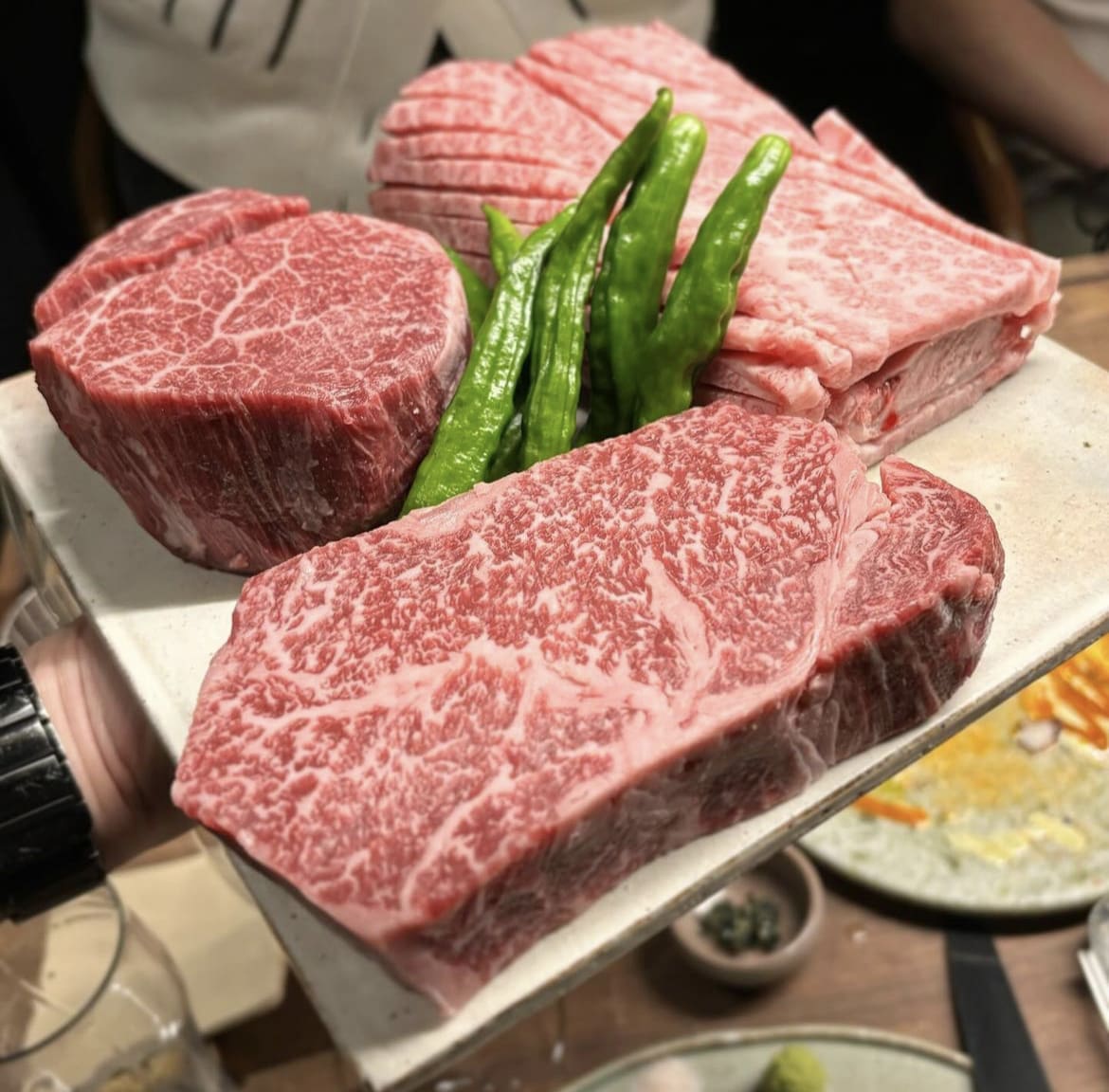 Yakiniku ready to be cooked