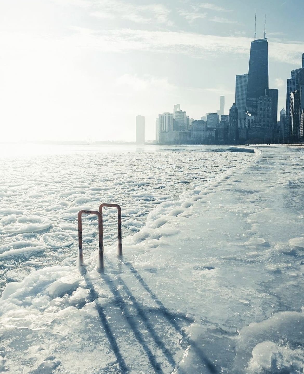 Frozen Lake Michigan