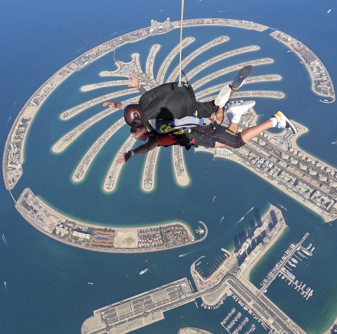 Skydiving over Palm Jumeirah