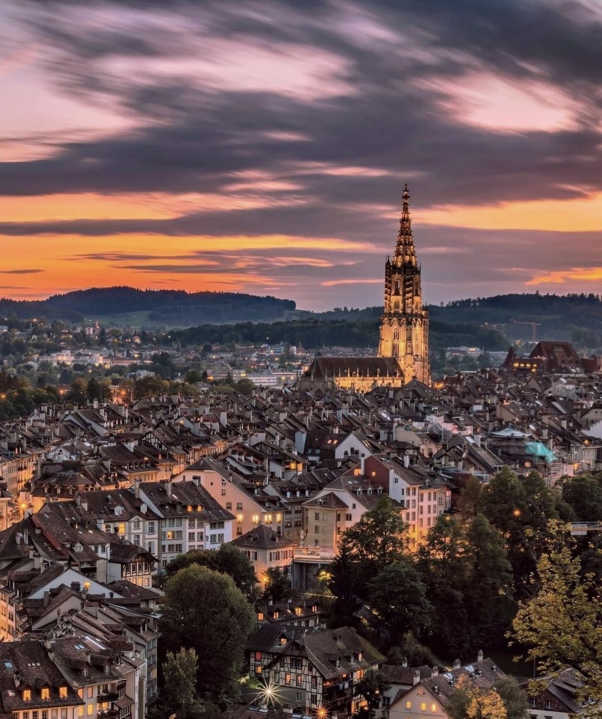 Picturesque night in Bern