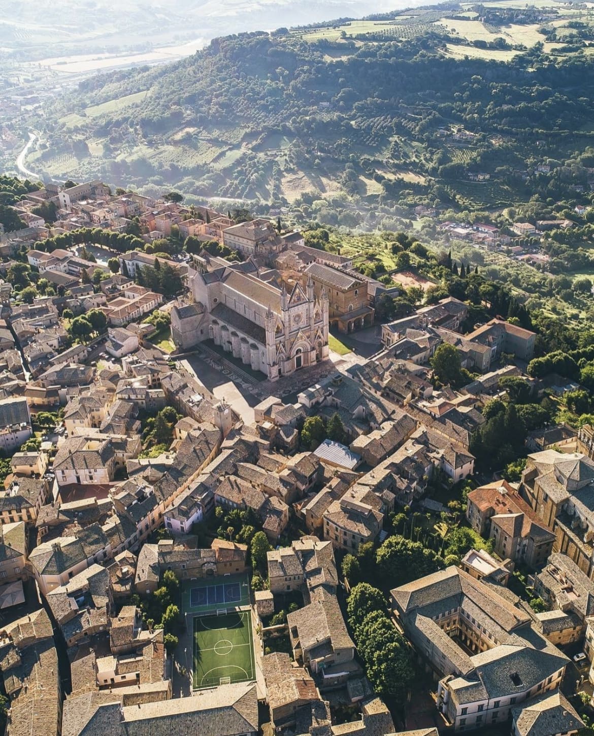 Aerial view over Orvieto