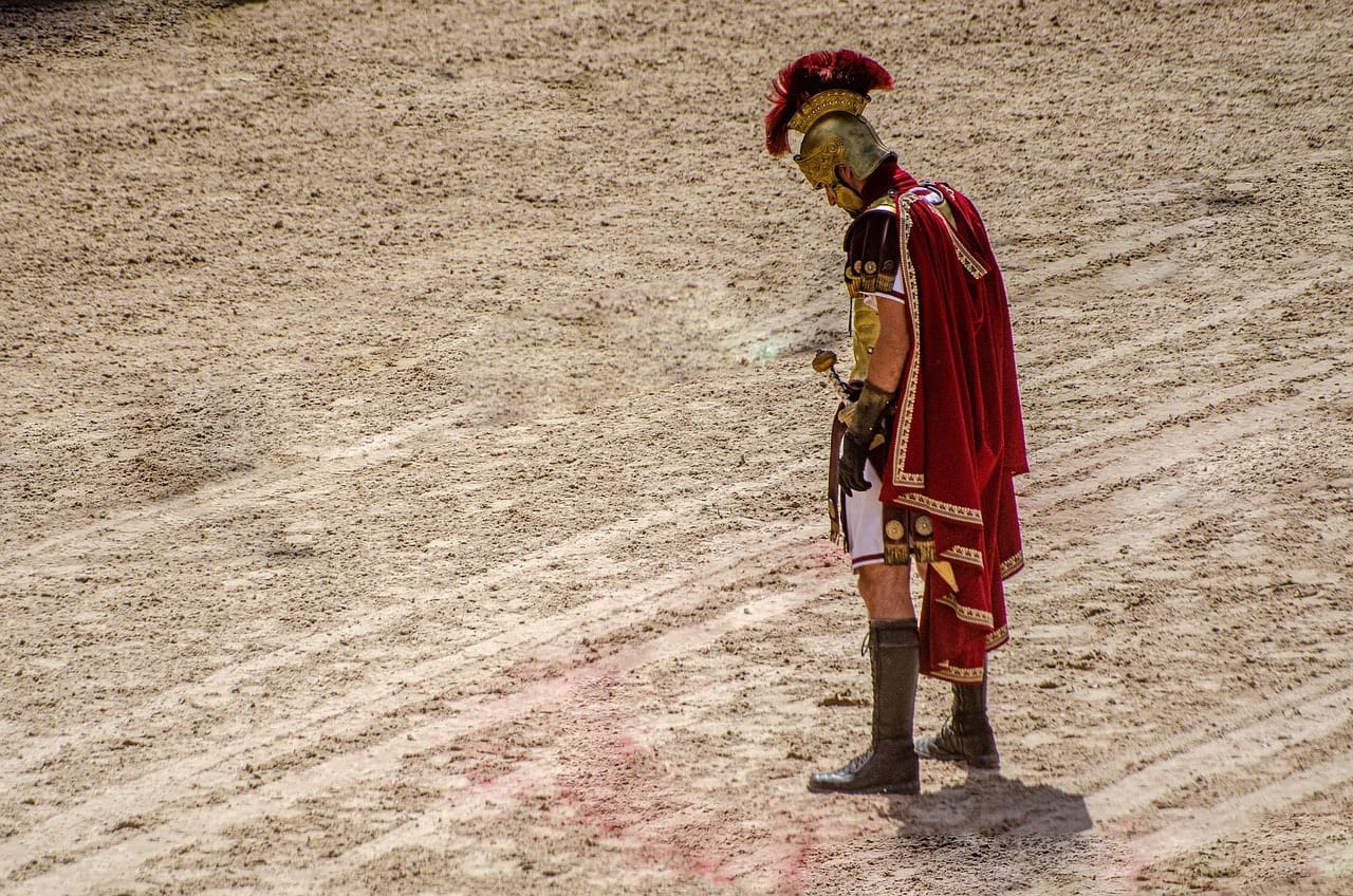 Lonely roman gladiator